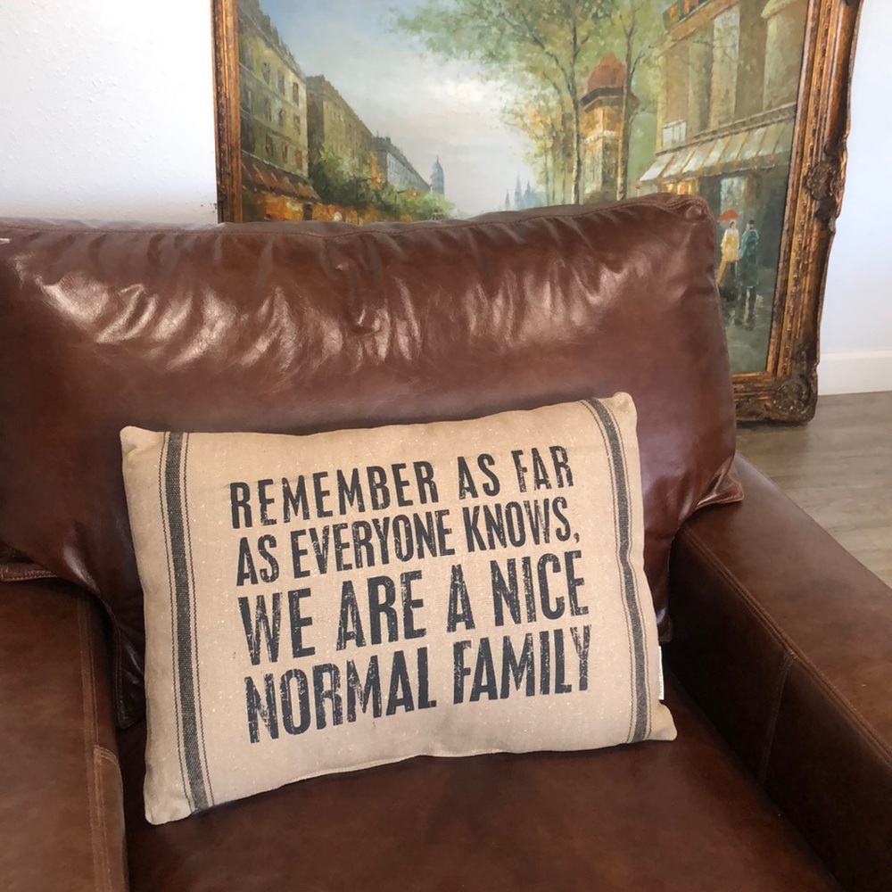Pillow with text NEW